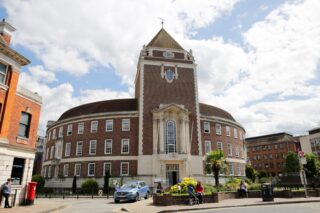Photo of front of Guildhall building in Kingston Upon Thames
