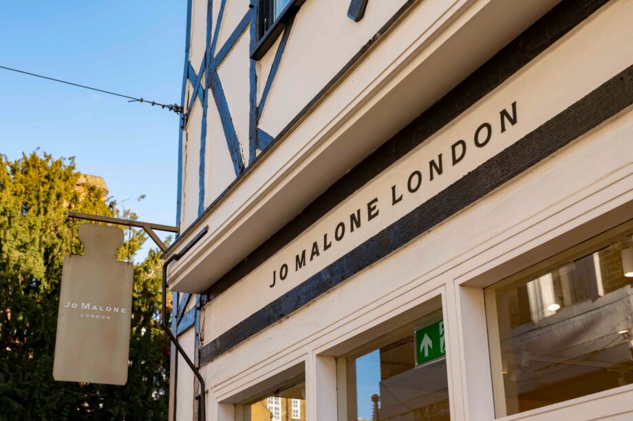 Jo Malone's shop front with signage
