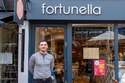 An image of a man in front of Fortunella