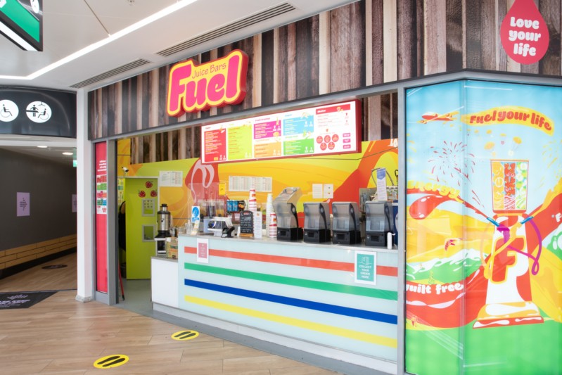Fuel Juice Bar shop front at Bentall Centre