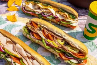 image of subway sandwich with ham
