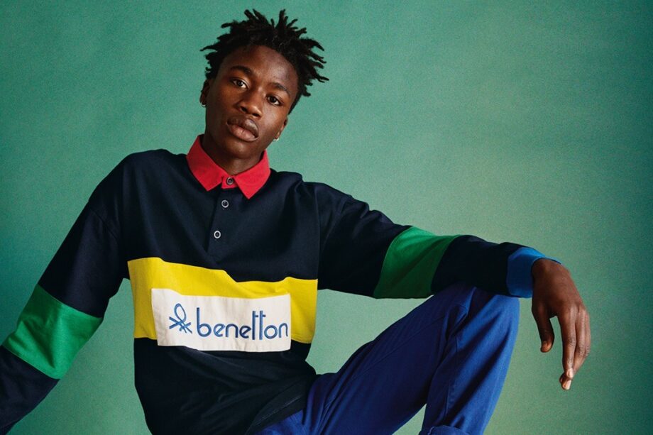 image of a male model wearing Benetton clothing
